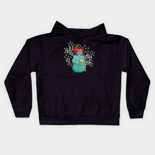 Christmas Light Festival Kids Hoodie by LunarFox